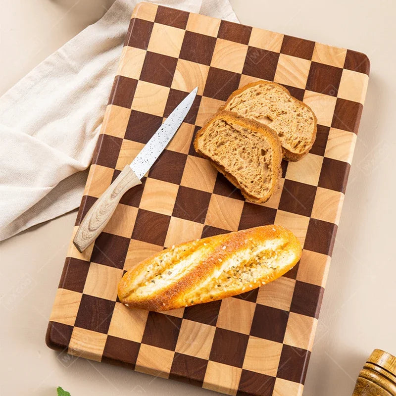 WXCOO Cutting Board Solid Wood Household Tray Mosaic Cutting Boards Wooden Cutting Board Mosaic Chopping Blocks Kitchenware