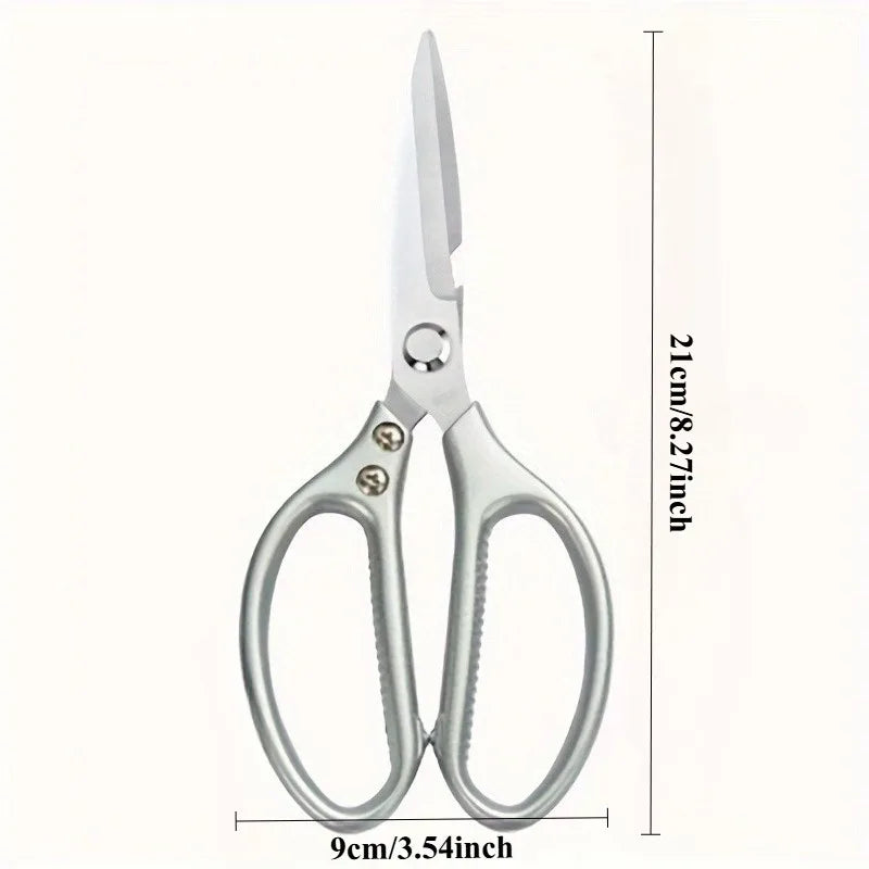 Multi-Function Kitchen Scissors Heavy Duty Kitchen Shears,Cutting Food Tools Cooking Shears for Chicken,Meat,Fish,Poultry(Sliver)
