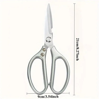 Multi-Function Kitchen Scissors Heavy Duty Kitchen Shears,Cutting Food Tools Cooking Shears for Chicken,Meat,Fish,Poultry(Sliver)