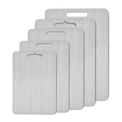 Titanium Cutting Stainless Boards for Kitchen Board 316 Steel Thickened Double Sided Food Grade Portable Fruit Meat Chopping