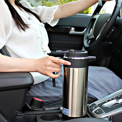 1200 ML Car Hot Kettle Portable Water Heater Large Capacity 12/24 V 120/240 W Fast Boiling for Coffee Tea Drinks for Travel Home