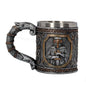 3D Beer Mugs Coffee Cups Gothic Goblet Iron Tankard Stainless Steel Resin Wine Glass Mug 600ML Skull Father's Day Gift 1 pcs