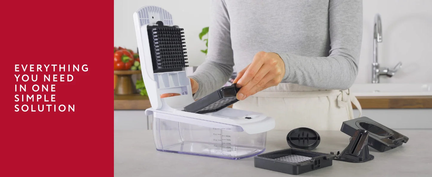 Vegetable Chopper - Food Chopper - Spiral Cutter - Vegetable Chopper with Container - Kitchen Gadgets Home Essential Accessories