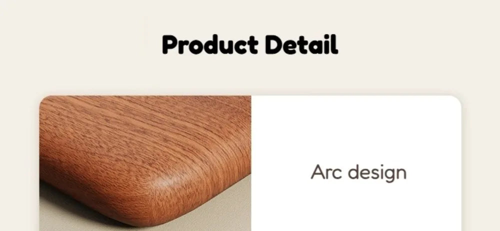 JUSTINLAU 4 Sizes Square Wood Cutting Board Ebony Household Antibacterial and Mildew Proof Fruit Meat Vegetables Chopping Board