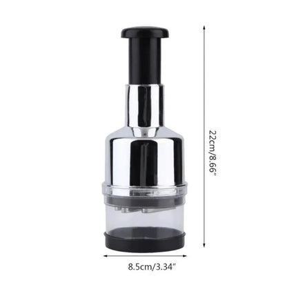 Hot Kitchen Magic Onion Chopper Vegetable and Fruit Salad Onion and Garlic Food Stainless Steel Handheld Chopper Slicer Peeler Vegetable Cutter Vertical Manual Chopper