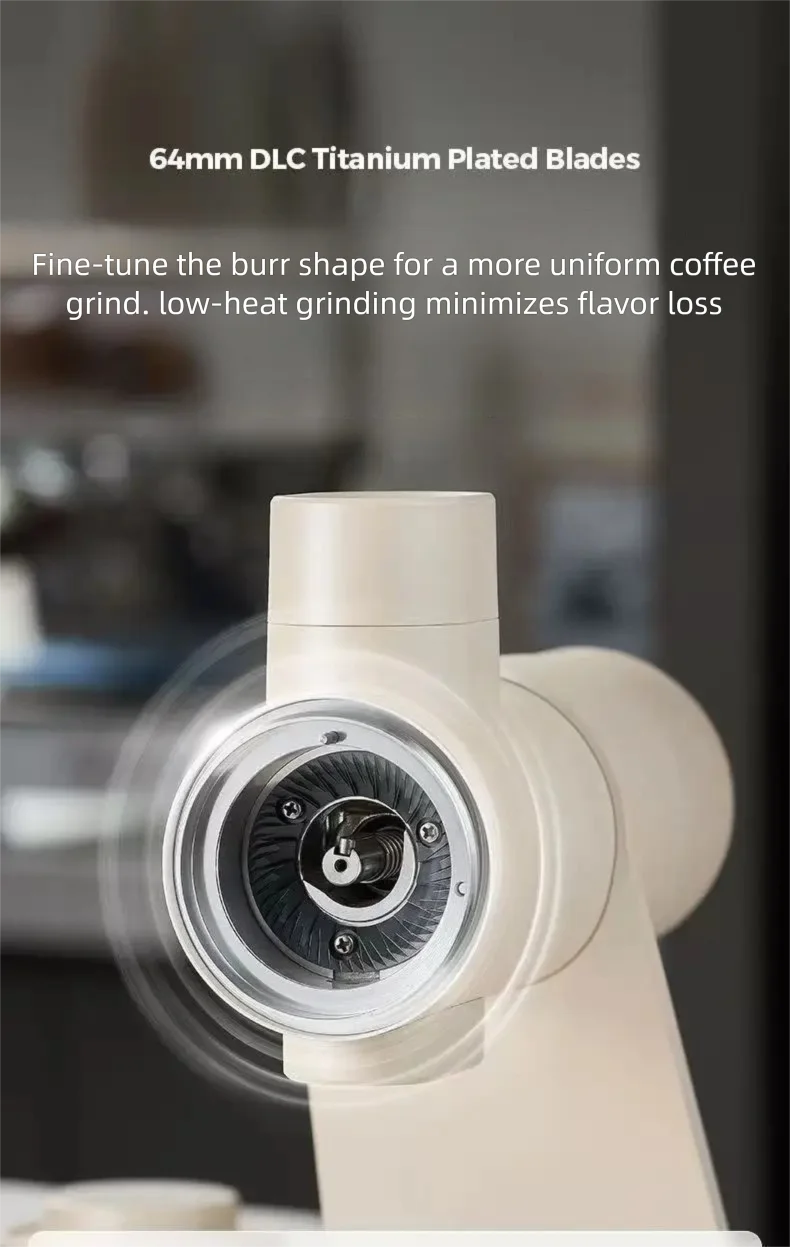 Barsetto E6Air Professional Coffee Grinder 250W 64MM Knife Disc High Efficiency Hand Punched Italian Style Espresso Maker 220V