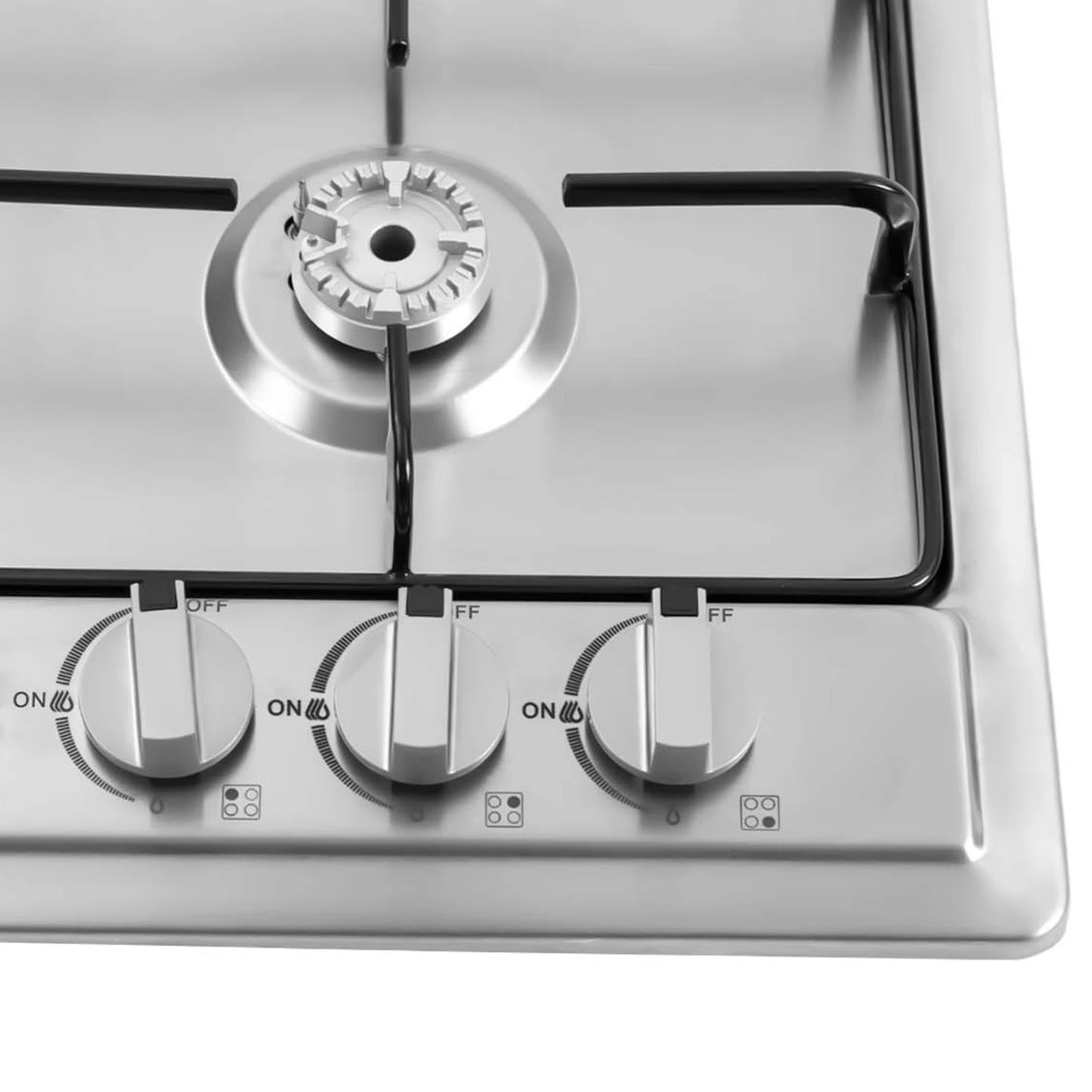 4 Burners Stainless Steel Gas Stove,  22″x20″ Built-In Natural Gas Cooktop  Gas Stove Top with Sealed Burner, Pulsed Ignition, Thermocouple Protection