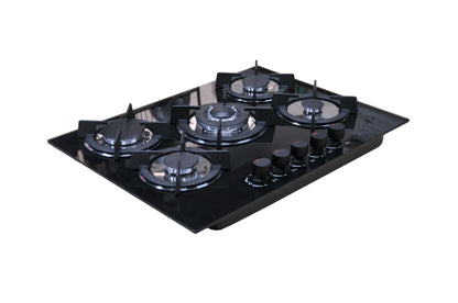 Gas Stove Cooker 5-Burner Class B Electric Stove Tempered Glass Battery Built-In Cooktop for Kitchen Table Top Hotels Households