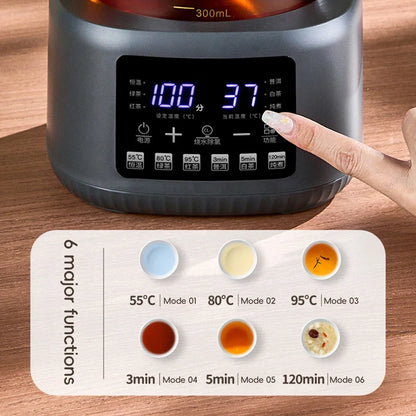 Full-Automatic Steam Tea Maker Modern Electric Wellness Teapot Intelligent Temperature Control Household Desktop Tea Brewer Set
