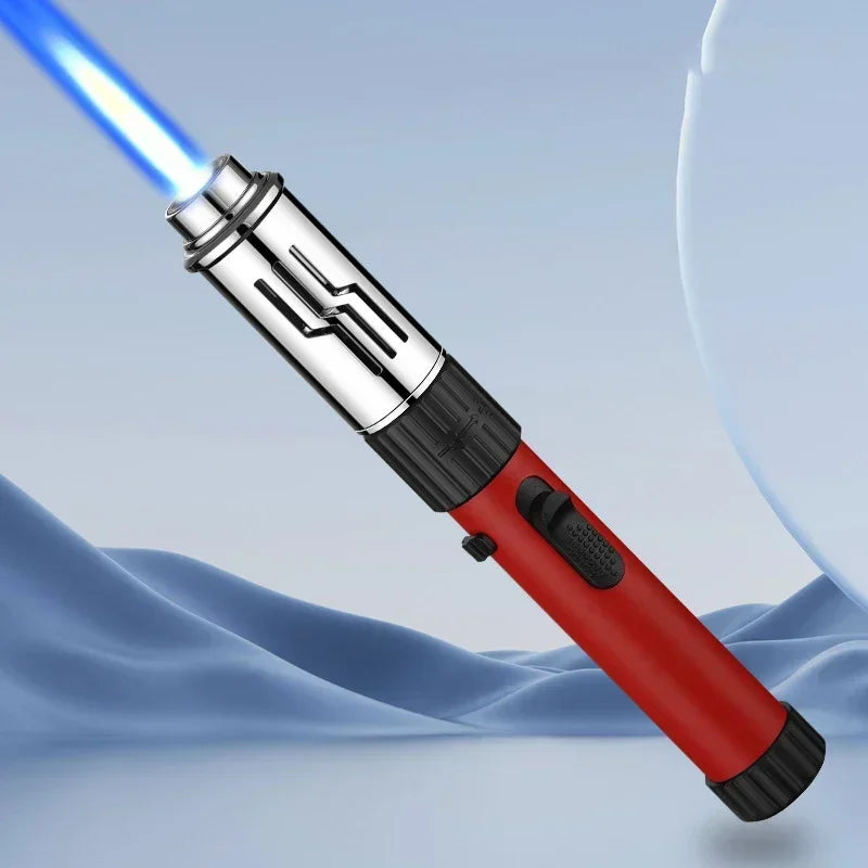 Metal Gas Lighter Powerful Kitchen Cooking Torch Turbo Flame Jet Outdoors BBQ Barbecue Smoking Accessories Windproof Lighters