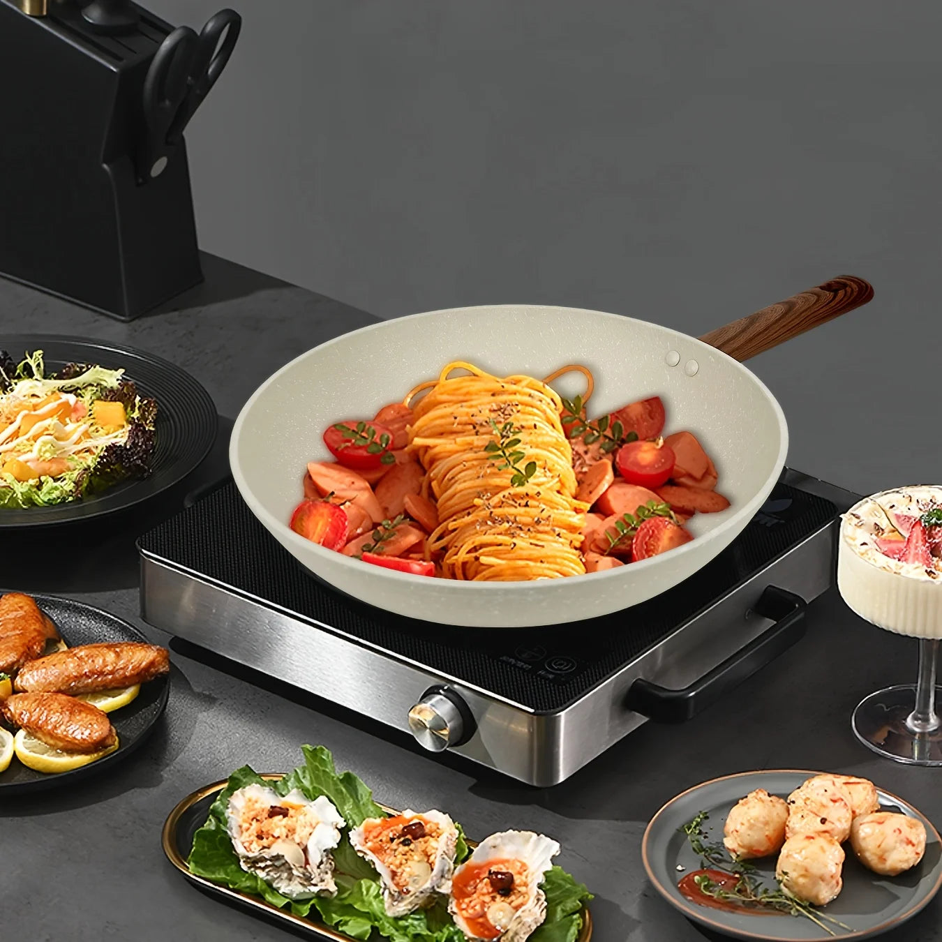 15/12/7pcs POTS And Pans Set, Non-stick Cookware Set, Induction Cookware Non-stick Cooking Set, Including Frying Pan, Pan, Steam