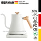Electric Gooseneck Kettle - Pour-Over Coffee and Tea Kettle - Quick Heating Electric Kettles for Boiling Water - Matte White