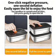 Stainless Steel Camping Lunch Box Sealed Leak-proof Bento Box Microwave Suitable Large Capacity Refrigerator Freezer Storage Box
