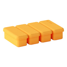 4 Grids Silicone Ice Cubes Trays With Lid Homemade Popsicle Mould Food Freezing Container for Freezer Molds for Soups and Sauces