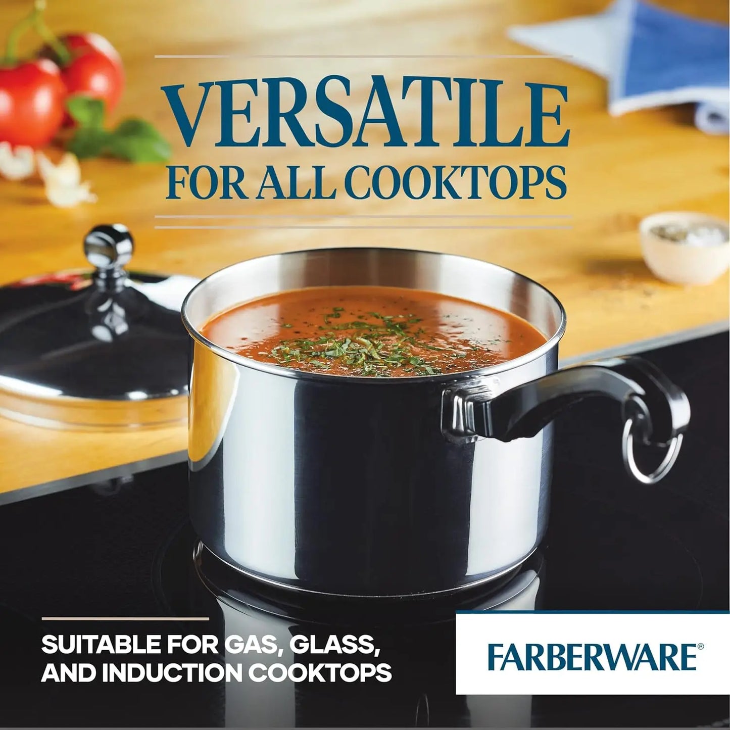 Classic Series Stainless Steel Sauce Pan with Lid, 3-Quart, Induction Cookware