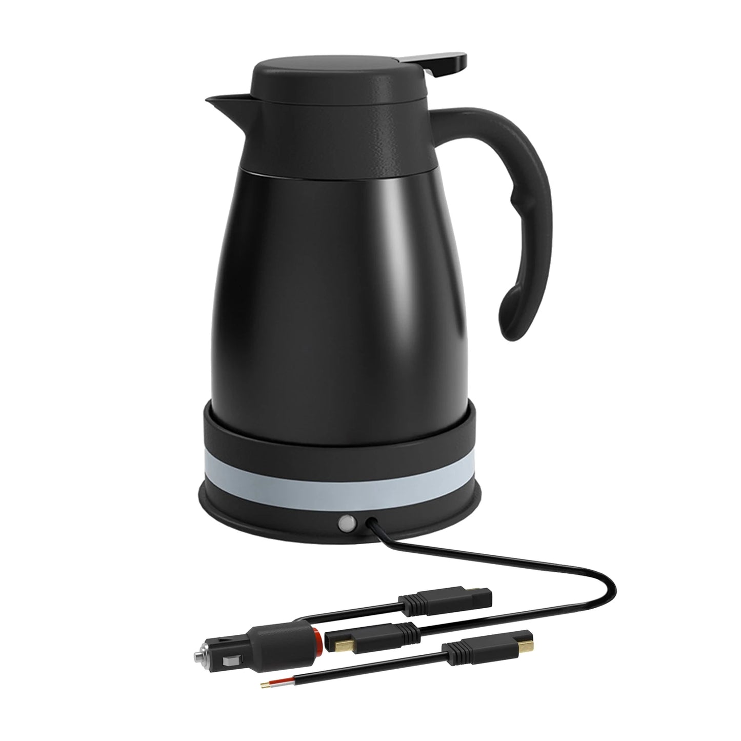 Car Electric Kettle DC 24V Auto Shut Off Automotive Accessories with Cigarette Lighter Heating Kettle for Outdoor Camping