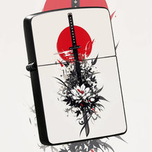 Japanese Style Samurai Sword Themed Lighter, Exquisite Ukiyo-E Art Pattern Design, Portable Stylish Ignition Tool, Perfect For Daily Use Outdoor Activities Gifting Collection, Fits All Scenarios With Unique Aesthetic De A Hum