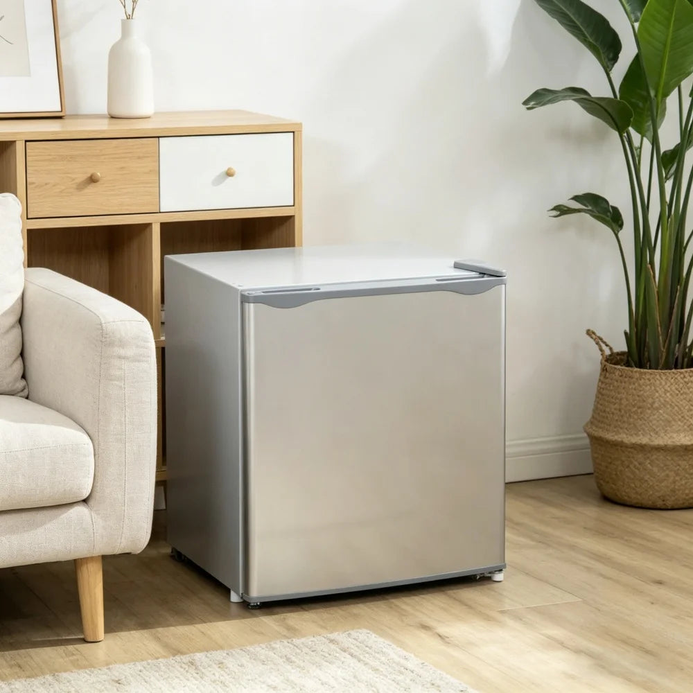 White Mini Refrigerator, Compact Single Door Fridge with 41dB Ultra Quiet Operation, Energy Saving, Small Cooler for Bedroom, Dorm, Office, Apartment, Keep Food & Beverages Fresh All Day