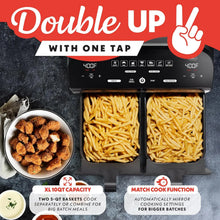 10 Qt Dual Basket Air Fryer, 7 Presets, Sync Finish, Dishwasher Safe