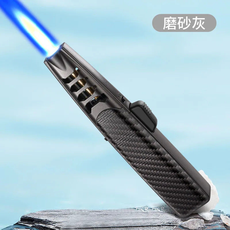 1300° High Power Welding Gun Windproof Turbine Butane Gas Lighter Safety Lock Switch Outdoor BBQ Kitchen Cigar Lighters Smoking