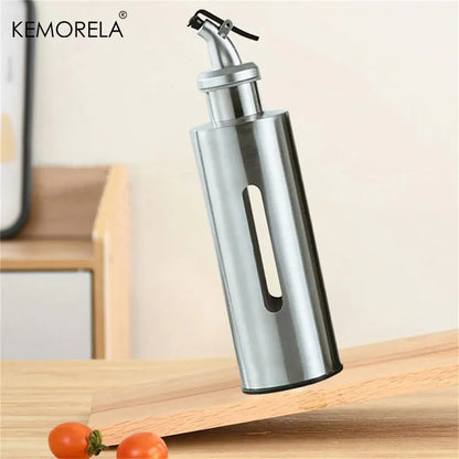 1PCS Kitchen Olive Oil Bottle Plastic Container Stainless Steel Bottle Body Pot Jar Pro Vinegar Sauce Holder Cooking Dispenser