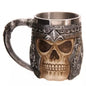 3D Beer Mugs Coffee Cups Gothic Goblet Iron Tankard Stainless Steel Resin Wine Glass Mug 600ML Skull Father's Day Gift 1 pcs