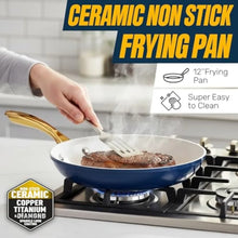 Ceramic Cookware Nonstick, Ceramic Pots and Pans Set Non Stick with Steamer for Cooking, Non Toxic PFOA PFOS Free, Premium Stay