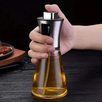 Stainless Steel Glass Olive Oil Sprayer, Leak-Proof PVC-Free Misting Dispenser for Cooking, BBQ, Salad, Kitchen Use