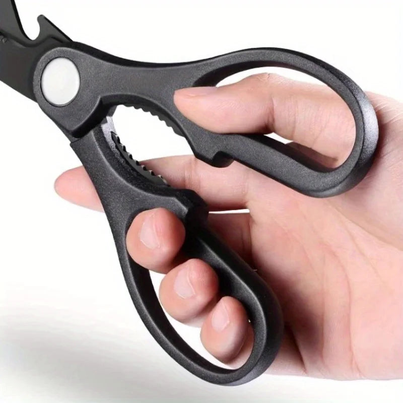 PLYS-1pc kitchen scissors special black titanium stainless steel food scissors household multifunctional auxiliary food scissors