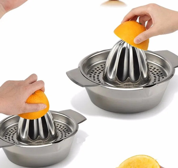 LMETJMA Stainless Steel Lemon Squeezer Manual Juicer For Orange Lemon Squeezer Reamers Fruit Vegetable Squeezer Cup Kitchen Tool