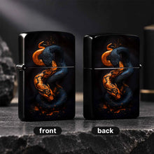 Creative Dual Snake Lighter Dark Bright Orange Contrast Art Texture Ornament Portable Atmosphere Accessory Practical Gift For Home Outdoor Gatherings Friends A Humorous And Interesting Lighter