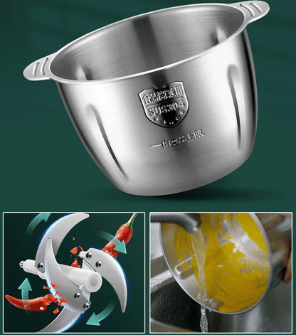 2L 304 Stainless Steel Electric Chopper Meat Grinder Mincer Food Processor Slicer Vegetable food chopper meat slicer machine