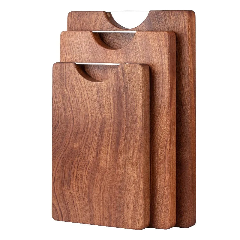 Ebony chopping board solid wood square plate multi-functional double-sided cutting board kitchen whole wood cutting board