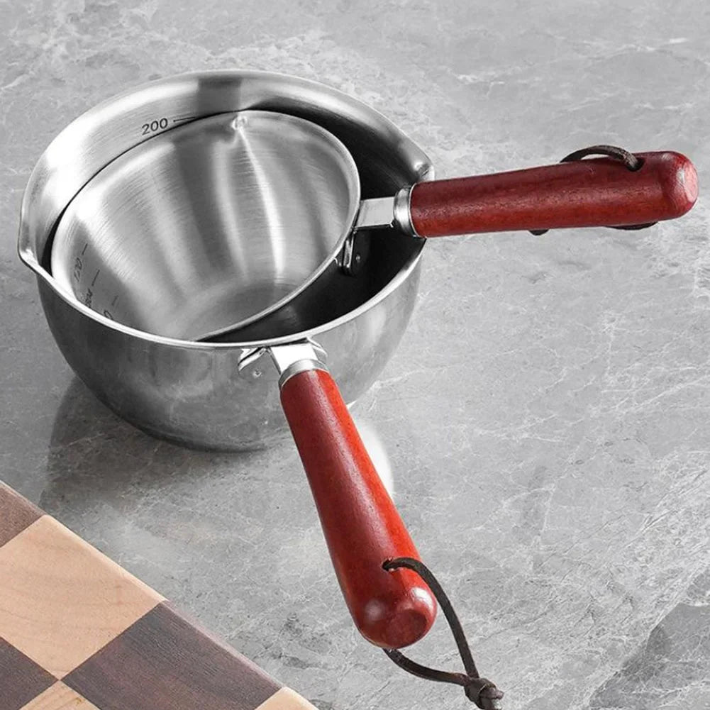 Mini Stainless Steel Hot Oil Pot Small Saucepan for Boiling Butter Melting Pot Butter Warmer Ideal for Various Cooking Tasks