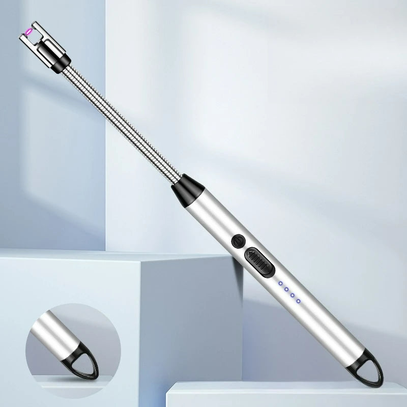 Home Kitchen Gas Stove Candles Outdoor BBQ Igniter, Rechargeable USB Windproof Lighter Smoking Accessories, Lighters Smoking