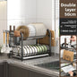 Dish Storage Rack Kitchen Shelf Dish Drain Rack Bowl Rack Cupboard Chopsticks Storage Box