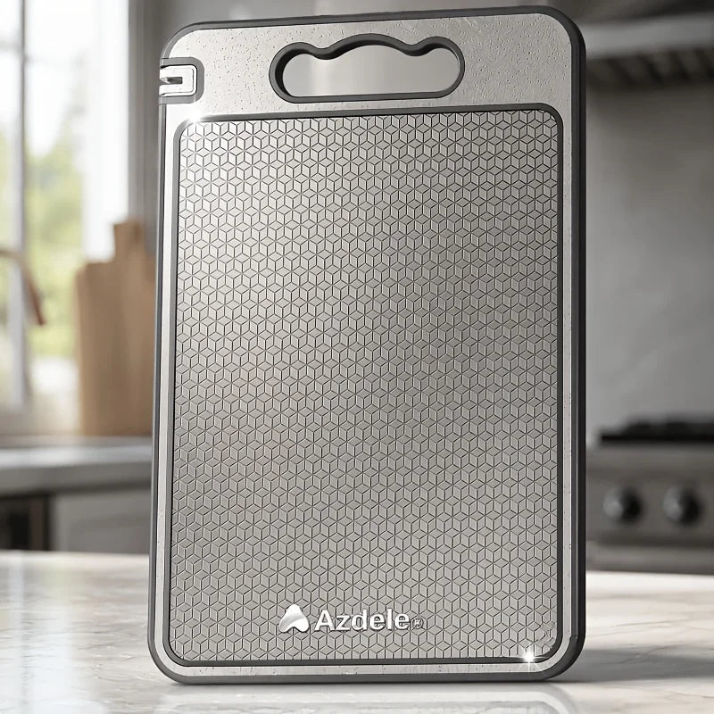 Use The Chopping Board on Both Sides. Made of Food-Grade 304 Stainless Steel. Comes with Wheat Stalks for Meat And Vegetables. Durable And Sturdy, with a Scratch-Resistant Mesh Design. Can Be Washed in The Dishwasher. Local W