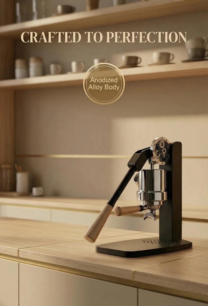 STLF Manual lever coffee machine for easy operation with 9 bar pressure gauge for E61 filter handle