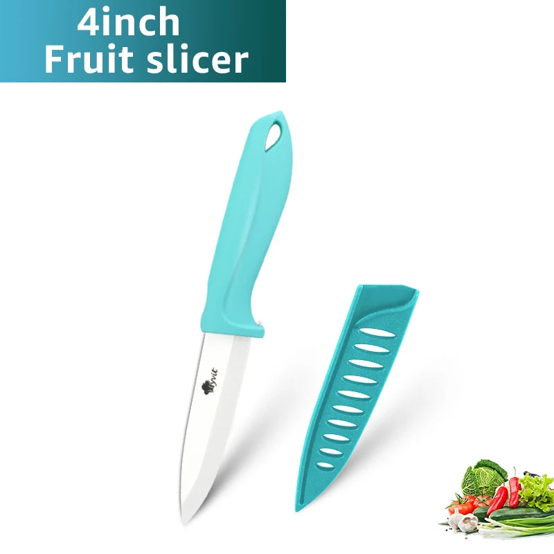 Ceramic Knives Kitchen Knive 3 4 5 6 inch Chef Paring Utility Slicing Bread Knife +Peeler Zirconia White Blade Cooking Tool