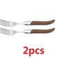 2/4/6/10pcs 8.25inch Laguiole Steak Knives Wood Cutlery Tableware Korean Japanese Dinnerware Rose Wooden Handle Dinner Forks