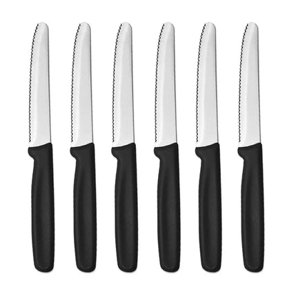 Steak Knives Set of 4/6/8 Stainless Steel Serrated Round Tip Fruit And Vegetable Paring Baking Toast Serrated Bread Knives