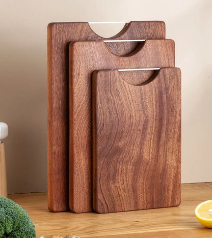 Ebony chopping board solid wood square plate multi-functional double-sided cutting board kitchen whole wood cutting board