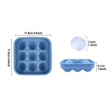 9-Hole Silicone Soccer Ball Cube of Ice Tray with Lid Round Ice Ball Mold for Whiskey for Home Bars And Sports-Themed Parties