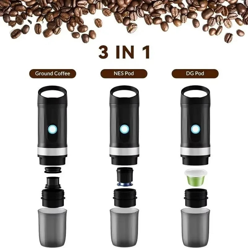 STLF  2-in-1 Portable Coffee Maker Mini Handheld Self-heating Espresso Maker with USB and Type-C 20 Bar