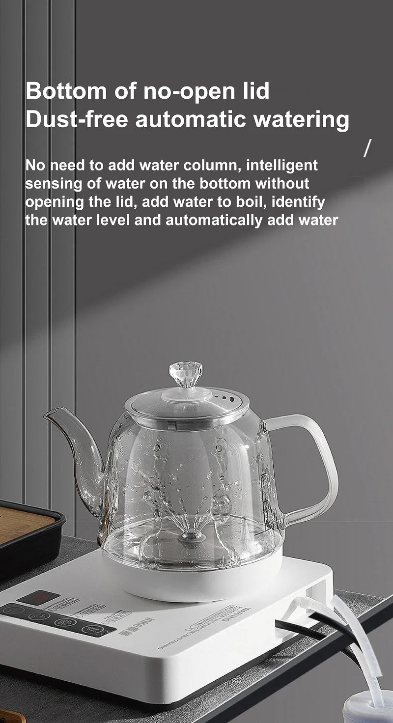 1350W Smart Bottom Out Water Electric Kettle 1000ml Home Temperature Control Glass Tea Brewing Machine Automatic Keep Warm 220V