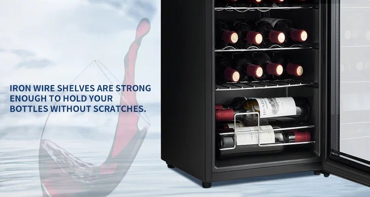 24 Bottle Built in Cooler Cabinet Stainless Steel Electric Freestanding Wine Refrigerators for Household