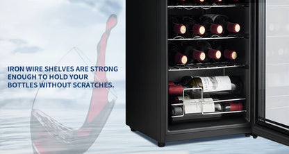 24 Bottle Built in Cooler Cabinet Stainless Steel Electric Freestanding Wine Refrigerators for Household
