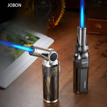 JOBON Folding High Power Spray Gun Windproof Jet Blue Flame Butane Gas Torch Lighter Safety Lock Switch Portable Cigar Lighters