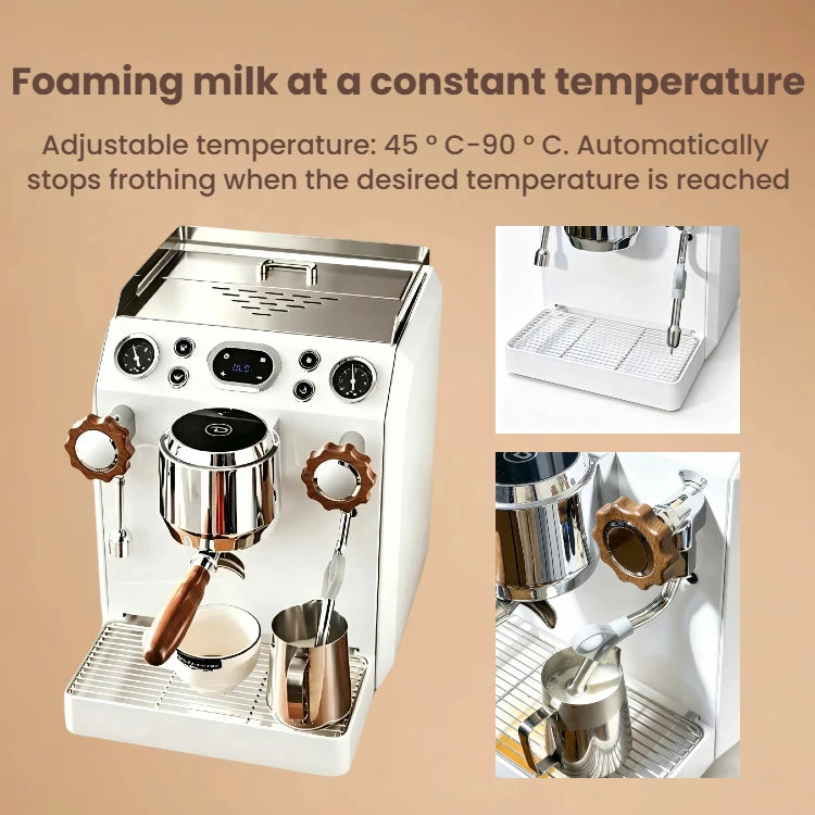 STLF 9Bar Italian Pump Commercial Coffee Machine Stainless Steel Boiler PID Temperature Control System 58mm Extraction