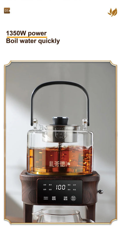 1L Electric Kettle Office Pure Titanium Steam Tea Kettle Home Keep Warm Floral Tea Kettle Auto Water Supply Electric Tea Kettle